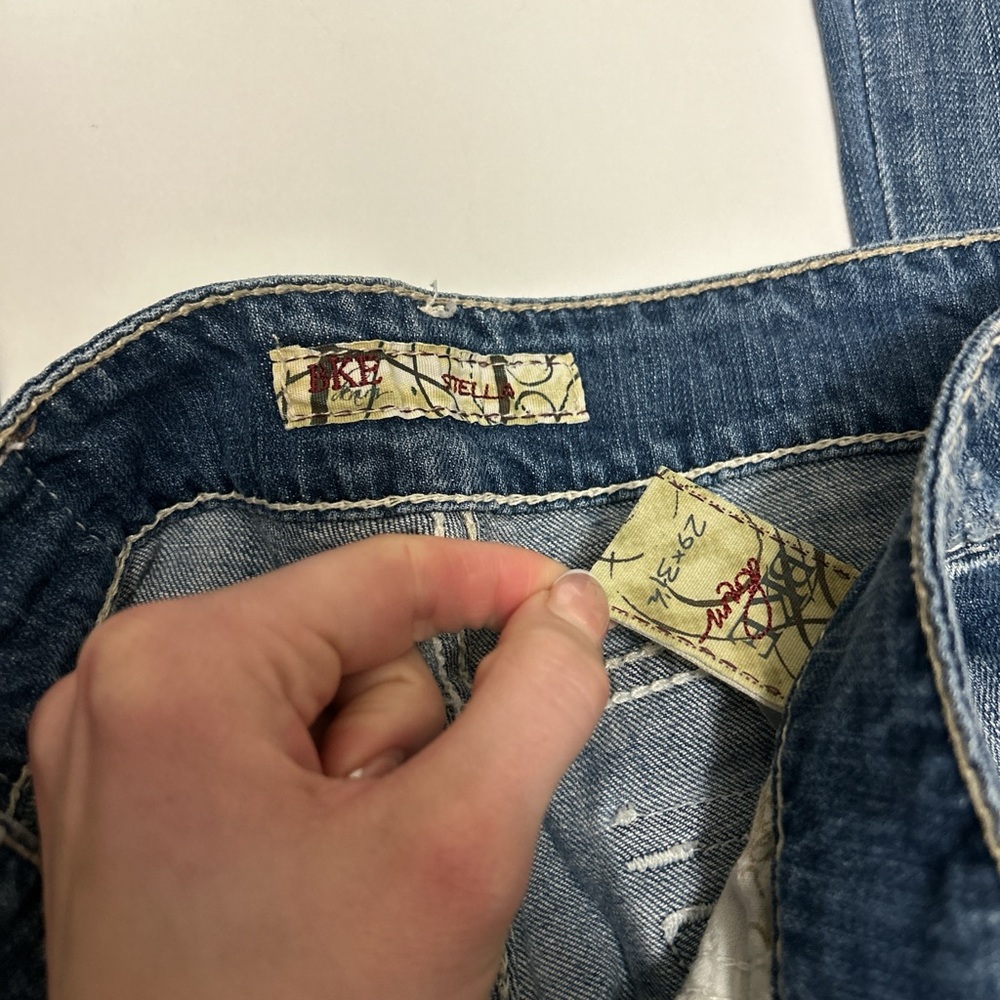 BKE Womens Stella Classic Blue low rise bootcut denim jeans embroidery size 29 - Picture 5 of 9